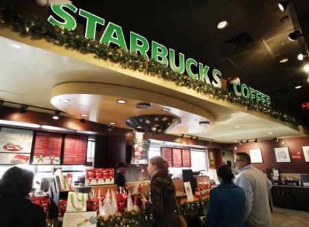 Ett av New Yorks många Starbucks.